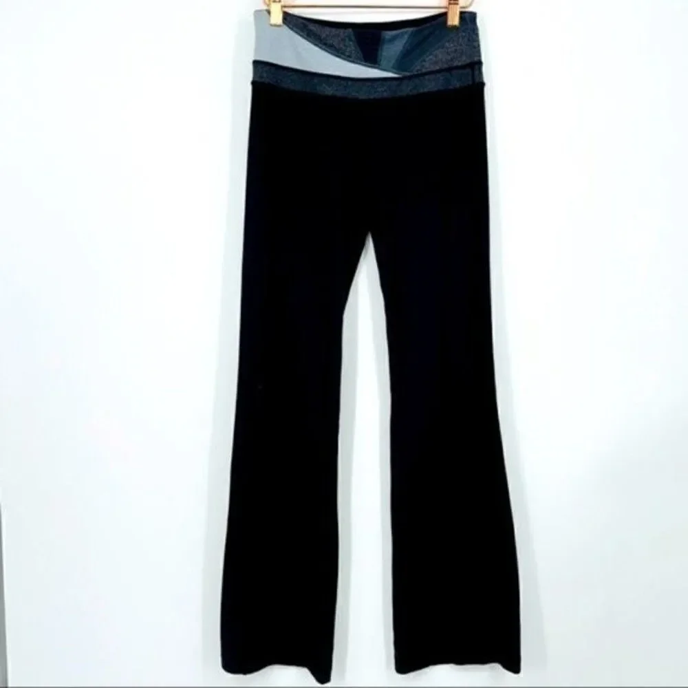 Lululemon Astro Groove leggings black blue gray 4 BoxB full length